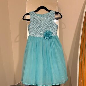 Elegant Blue Kids Dress size 10-12. Tag removed